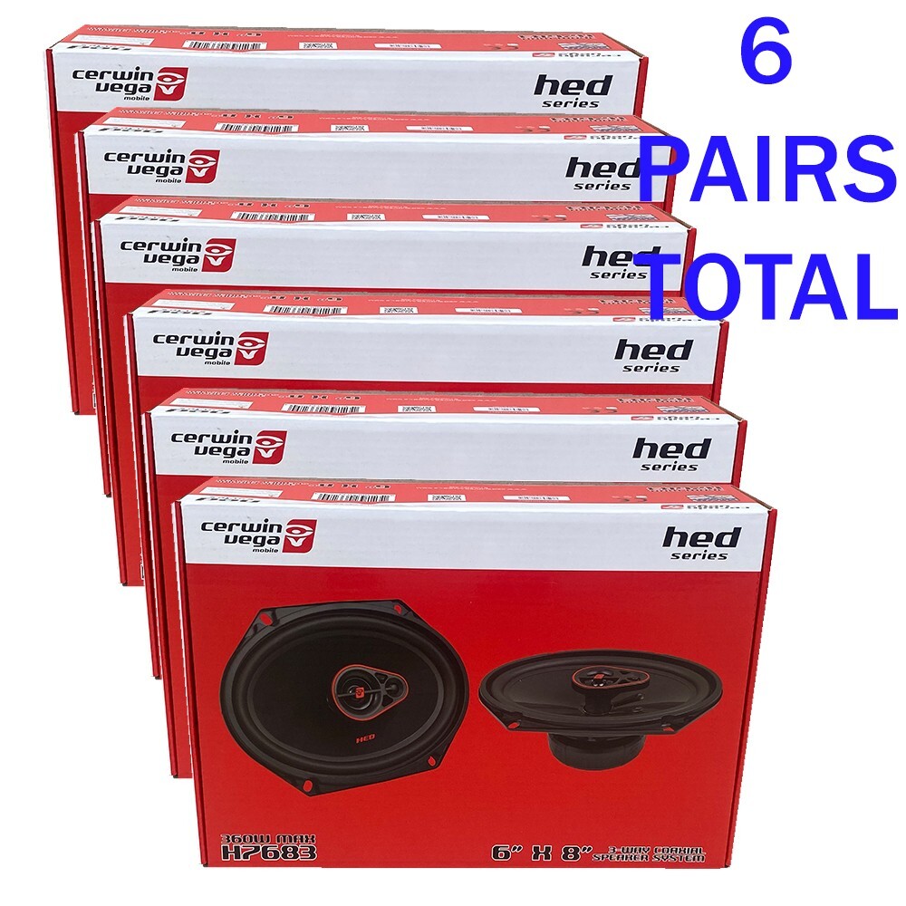 ЛОТ ИЗ 6 ПАР CERWIN VEGA H7683 6x8 5x7 КОАКСИАЛЬНЫХ АВТОМОБИЛЬНЫХ АУДИОДИНАМИКОВ МОЩНОСТЬЮ 360 Вт 48790₽