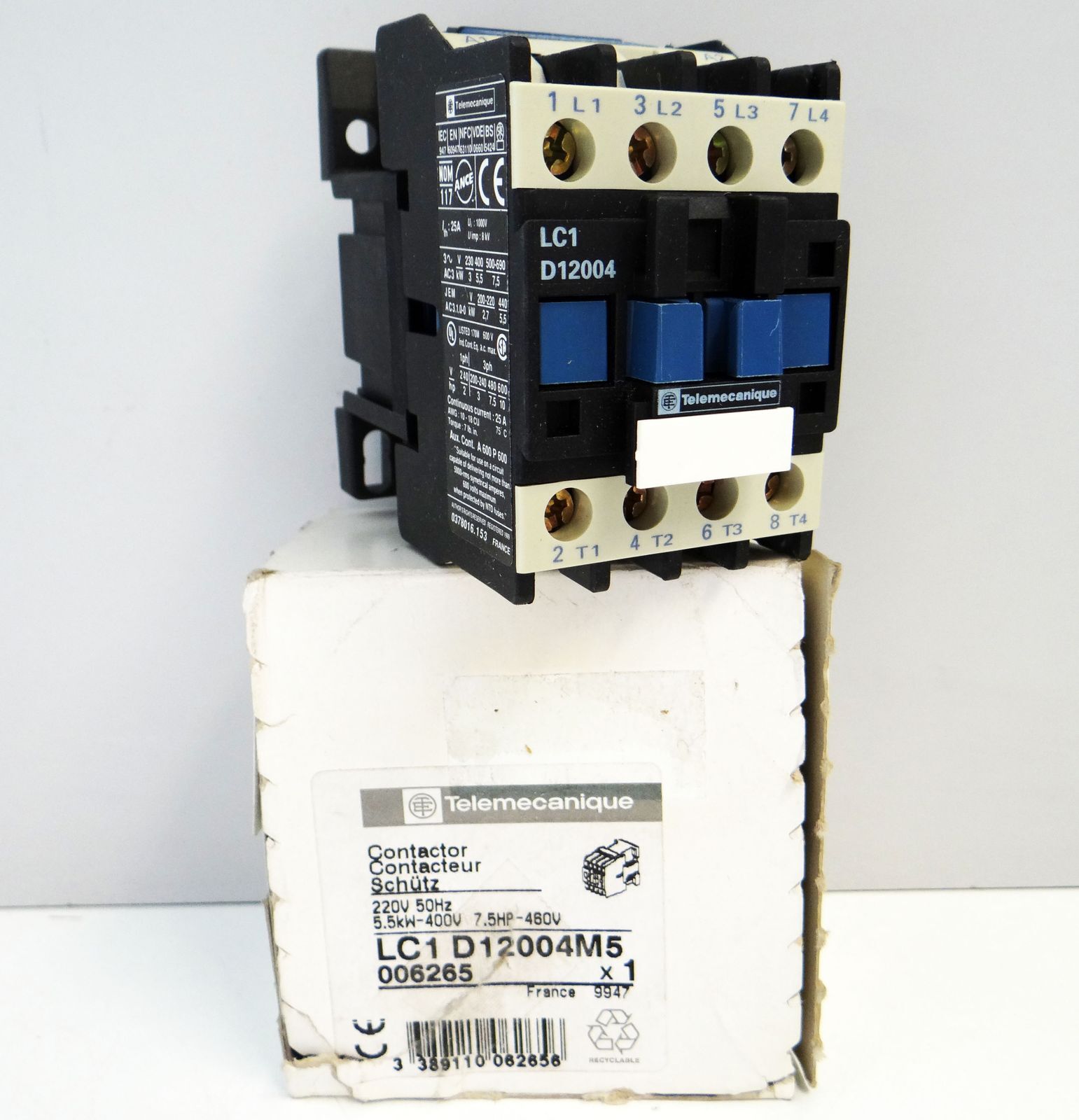 Telemecanique LC1D12004M5 006265 Contactor Schütz 5.5kW-400V -unused/OVP-