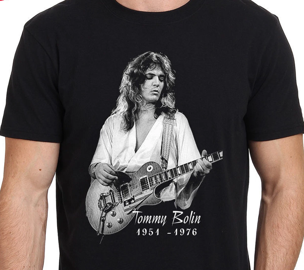 Tommy Bolin Memories Men T shirt Black Short Sleeve All Size S to