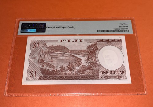 PMG Fiji, Central Monetary Authority $1 Banknote ND(1974) p71b AU EPQ - Picture 6 of 7