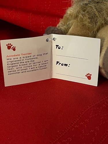 NWT Dream Play UCM Inc Airedale Terrier Plush Collectible Realistic Brown Colors - Picture 8 of 12