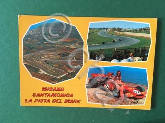 Cartolina Misano - Santamonica - LA Pista Del Mare - 1976