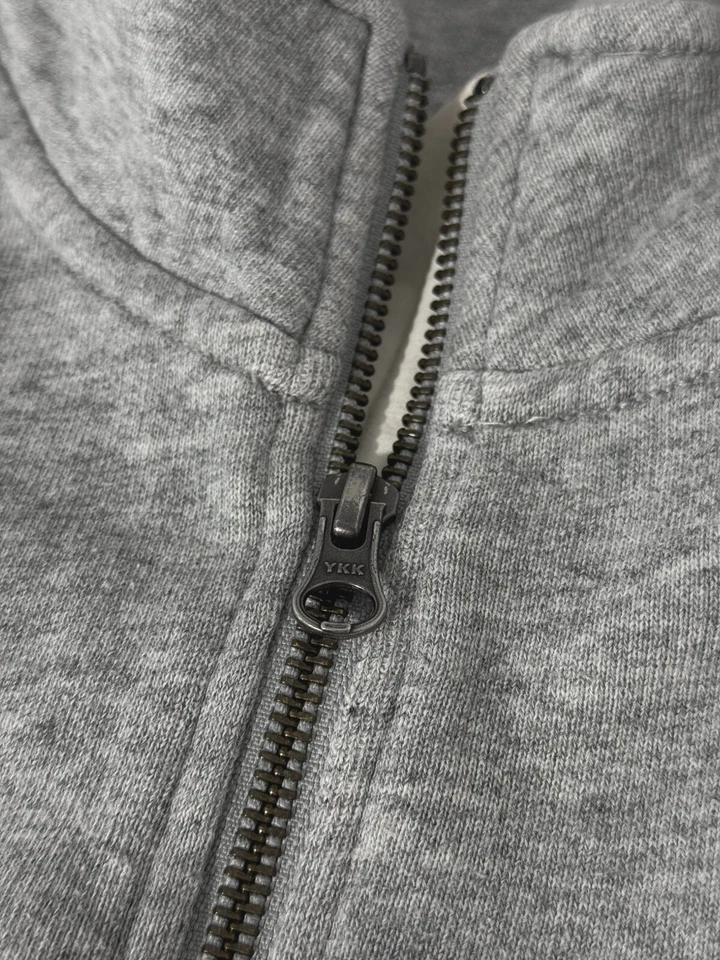 Pullover Crewcuts Niños 12 Algodón Gris Manga Larga 1/4 Cremallera Cuello Alto Bolsillos Foto 3 de 4