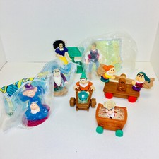 Mcdonald's Disney Snow White and the Seven Dwarfs Lot of 8 Happy Meal Toys 1992
