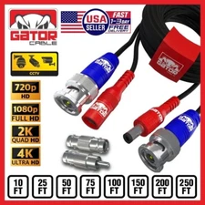 CCTV BNC Video Power Extension Cable For Security Camera DVR System HD