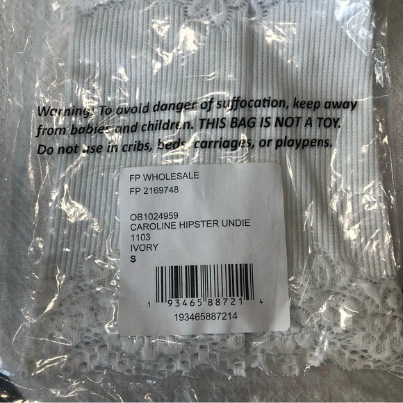 Panty Free People Caroline Hipster Undie Marfil Pequeño Foto 2 de 4