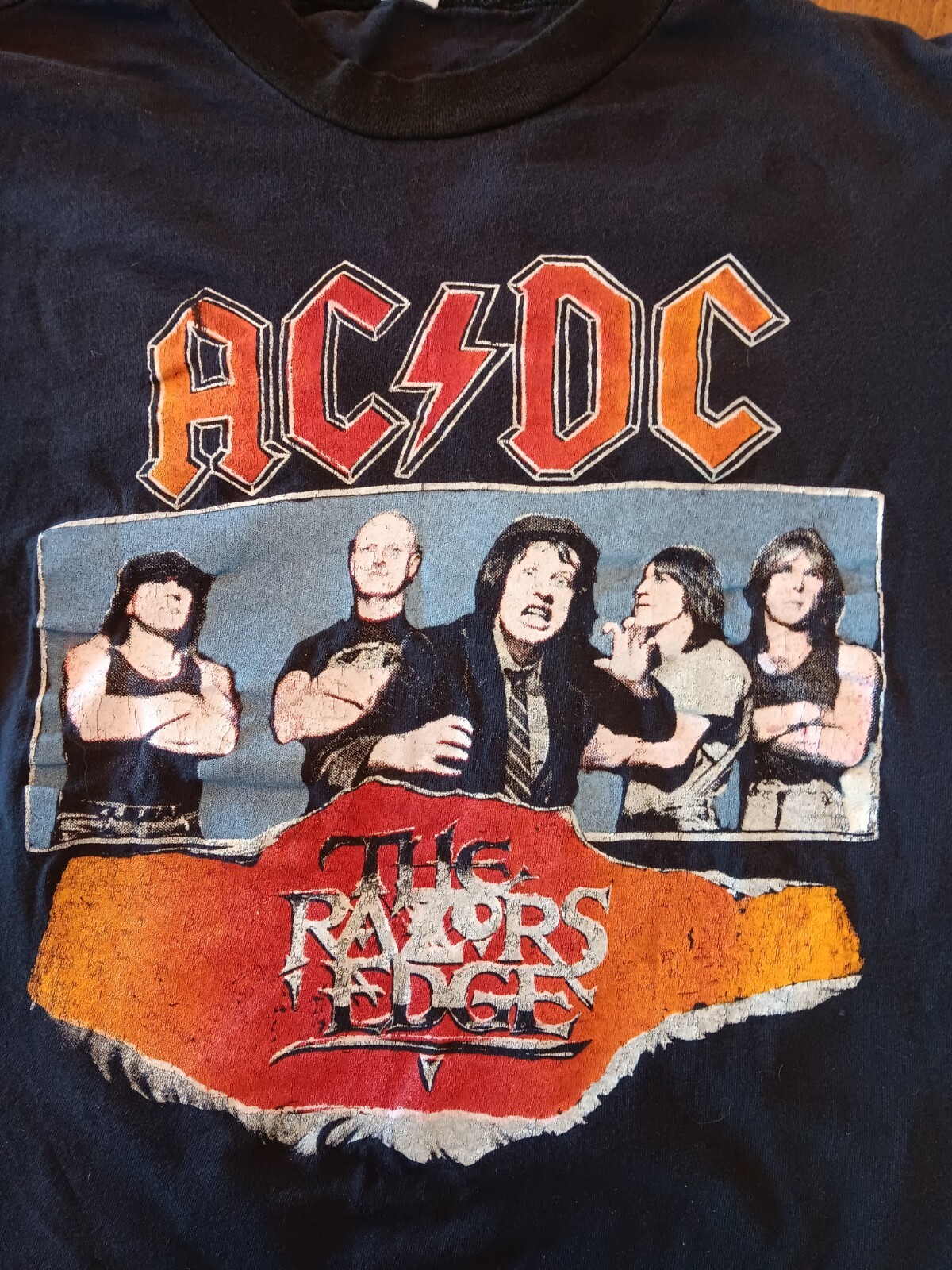 AC/DC The Razor's Edge Vintage 90's Shirt Double Sided Angus Young | eBay