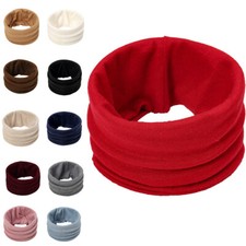 Unisex Men Neck Warmer Snood Winter Scarf Cowl Tube Cycling Bandana Solid Colors