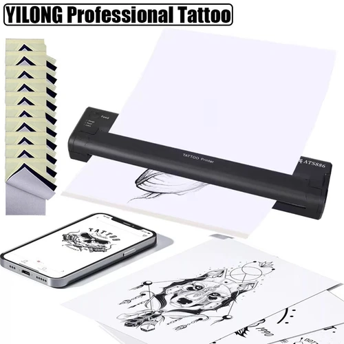Professional Premium Wireless Thermal Tattoo Stencil Printer +15 Transfer Paper - product listing photo