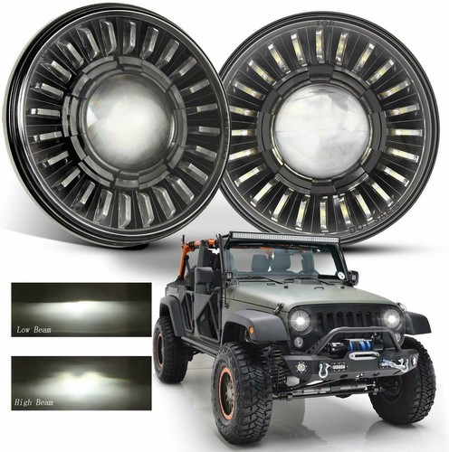 7" 3D RGB Halo LED Headlight Chasing Demon for Jeep Wrangler JK TJ LJ 97-2020 - Bild 10 von 12