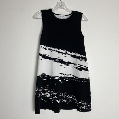 John + Jenn Black White Knit A Line Dress XS | eBay
