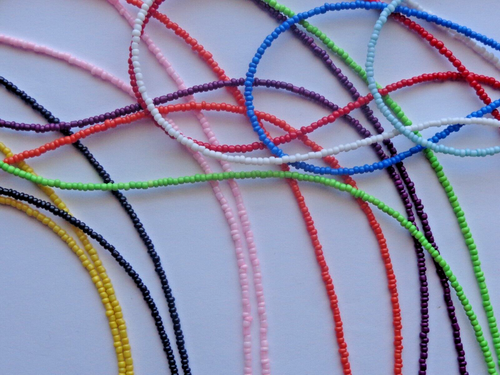 GLASS SEED BEADS TOGGLE CLASP TIBET ANTIQUE CHARMS BEADED LANYARD ID BADGE - Picture 10 of 10