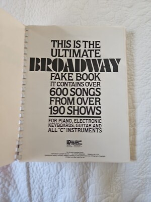 This is the Ultimate Broadway Fake Book Piano Keyboard, Guitar