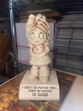 Vtg I Don't Do Nothin' Bad Even My Neckin' is Good Paula Figurine 1971 USA Made