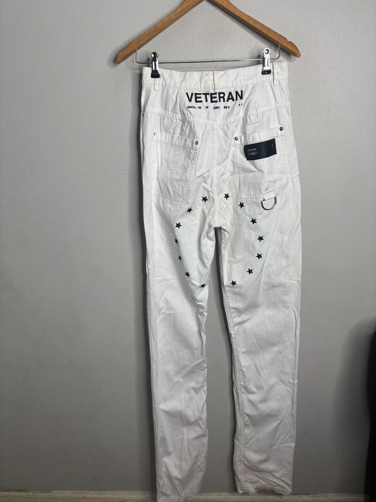 HBA (HOOD BY AIR) Jeans Uomo Cappuccio By Air HBA Taglia 26 Bianco 5988