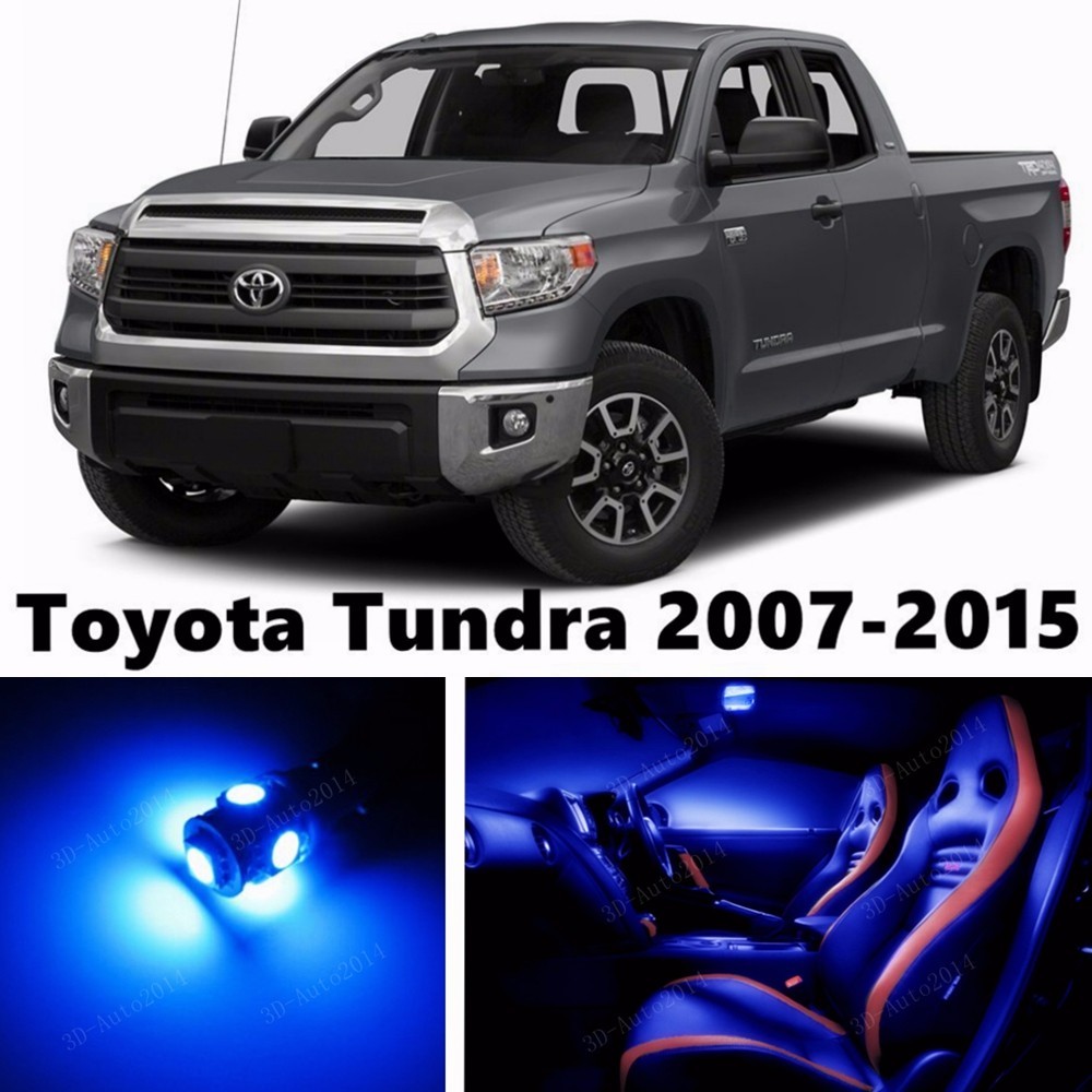 16pcs LED Blue Light Interior Package Kit for Toyota Tundra 2007
