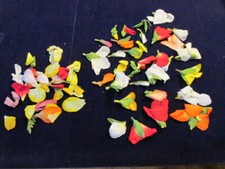 Vtg Millinery Flower Collection Multi Colors Flower Heads 2-3 1/2" Petals H2793