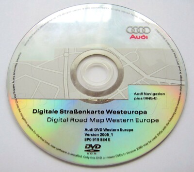 Audi A3 A4 A6 TT R8 RNS-E navigation DVD 2005 Germany UK France Italy Benelux
