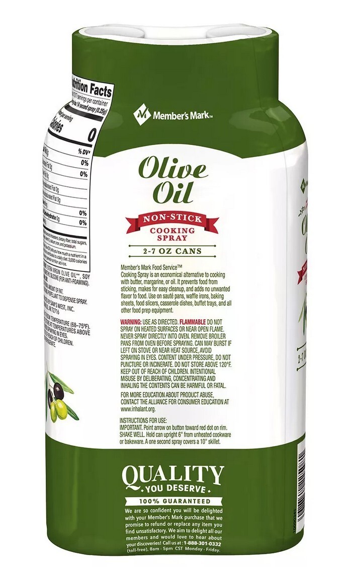 OLIVE OIL - TALK'BOUT 2枚セット 2 PACK MEMBER'S MARK Olive Oil Cooking Spray - 7 oz Each SHIPS