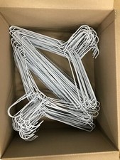 Drahtbügel Kleiderbügel Weiß Metallkleiderbügel Wäschereibügel Metall XXL 50 cm 