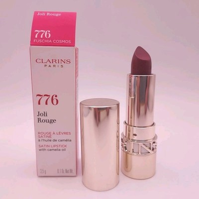 Clarins Joli Rouge Satin Lipstick with Camelia Oil 776 FUSCHIA COSMOS