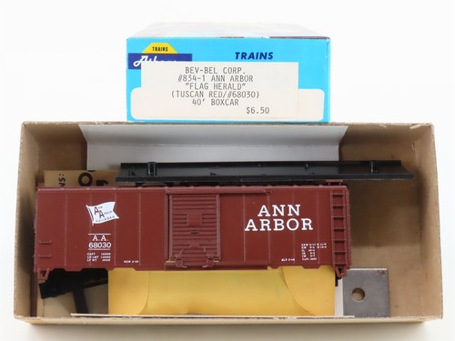 HO Athearn Bev-Bel Kit 834-1 AA Ann Arbor "Flag Herald" 40' Caja Coche #68030 | Zustand: Used