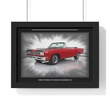 Iconic 1969 Plymouth Road Runner Convertible Poster - Legendary Red Muscle Car