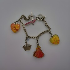 Disney Princess Bracelet Featuring Charms of Belle Cinderella  Aurora  