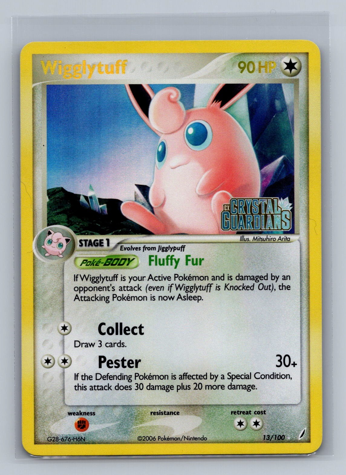 Wigglytuff Holo Rare Crystal Guardians Stamped 13/100 NM