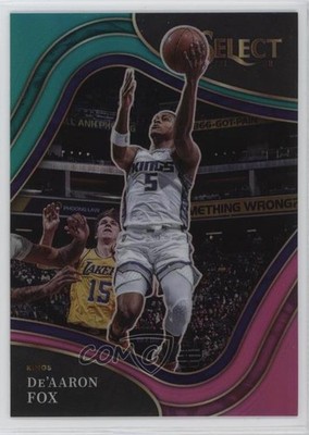 2021-22 Panini Select Courtside Teal White Pink Prizm 5/49 De'Aaron Fox #290 7y2