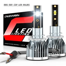 2 pack 881 LED Fog Light Driving Bulbs 862 886 889 894 896 898 Xenon White 6000K