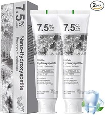 2 Pack 7.5 Hydroxyapatite Toothpaste Fluoride Free Sensitive Teeth Mint 2x