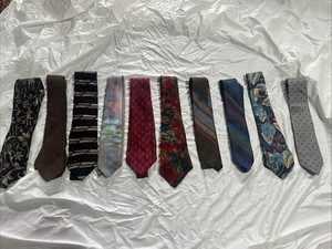 Men's Vintage Neck Ties Lot Of 10 Various Brands . 1970’s Wide Style Patterns