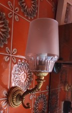 Messing Wandleuchten 2er Set, Vintage Wandlam...