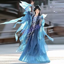 Hanfu Dress Women Chinese Embroidered Navy Hanfu Suits Female Halloween Carnival