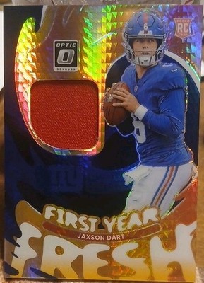 2025 Panini Donruss Optic - First Year Fresh Jaxson Dart #FYFBH-JDA Neon Blue...
