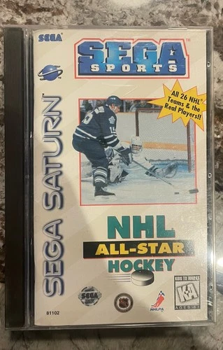 NHL All-Star Hockey (Sega Saturn, 1995) CIB Complete And Clean