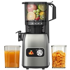 Cold Press Juicer with 5.3" Extra Wide Feed Chute, Slow Masticating Doe