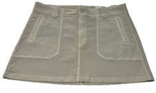 American Eagle Khaki Mini Skirt Size 14 High Rise Stretch Cargo Pockets NWT