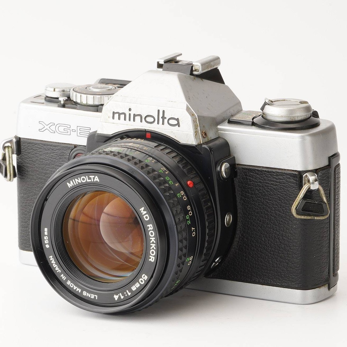 MINOLTA XG-E MD ROKKOR 50mm F1.4 付き