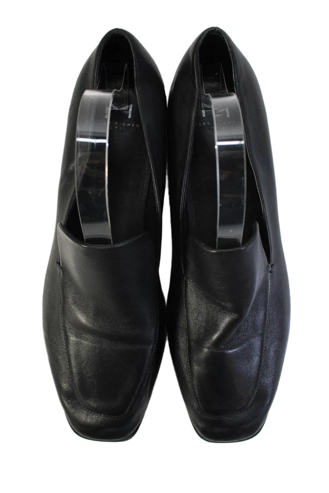 Mocasines sin cordones de cuero negro talla 10M MARC FISHER LTD para mujer Foto 2 de 4