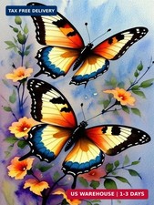 YQFCZDQ Butterfly Flowers Diamond Art Kits for Adults,DIY Butterfly 5D Diamond P