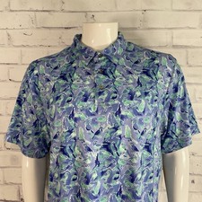 PGA Tour Shirt Men s Large Polo ProSeries UPF 40 Birds Blue Golf NWT
