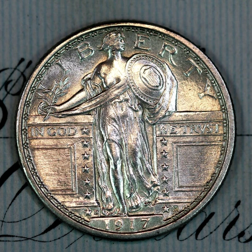 * 1917-D T1 FH * SUPERB+ GEM BU MS STANDING LIBERTY QUARTER * FROM COLLECTION