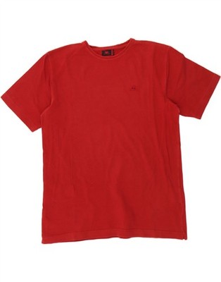 KAPPA Herren T-Shirt Oberteil Large rot Baumwolle DI07