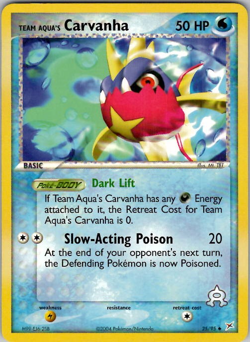 Team Aqua's Carvanha - Team Magma vs Team Aqua 25/95 LP/NM