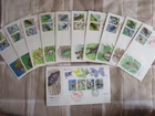 Japan Stamp First Day Cover Insect Series 11 Covers (昆虫シリーズ) 1986～1987