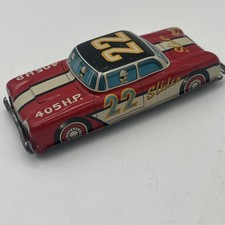 Vintage Tada Toys Tin Litho Friction Toy Car No. 22 Slider Friction Works 
