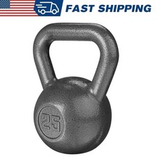 25lb Casting Iron Durable Kettlebell Hammertone Kettlebell Exercise Fitness Blac
