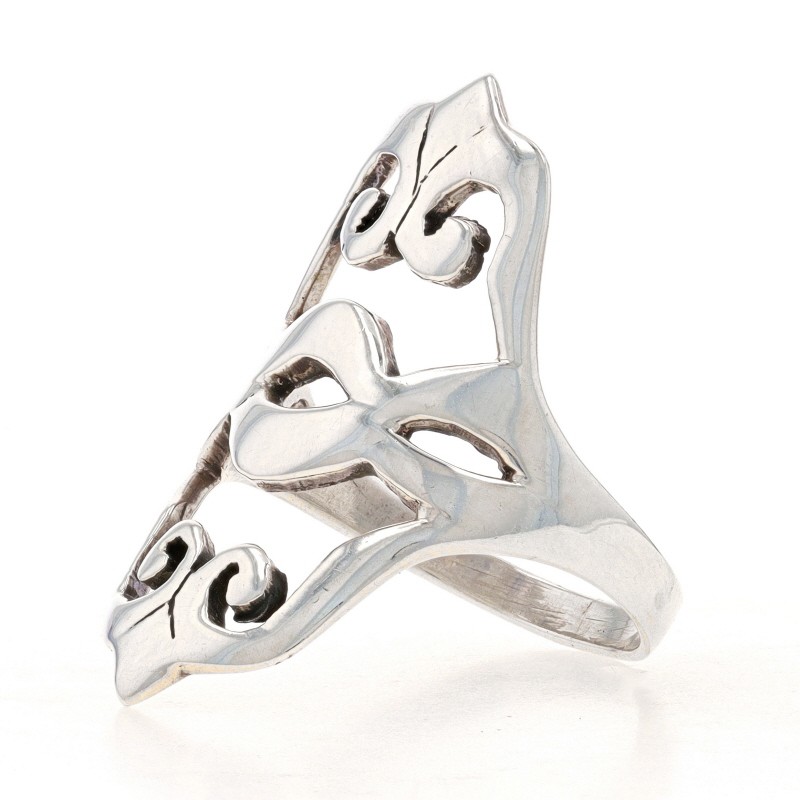 Sterling Silver Scrollwork Medallion Statement Ri… - image 3